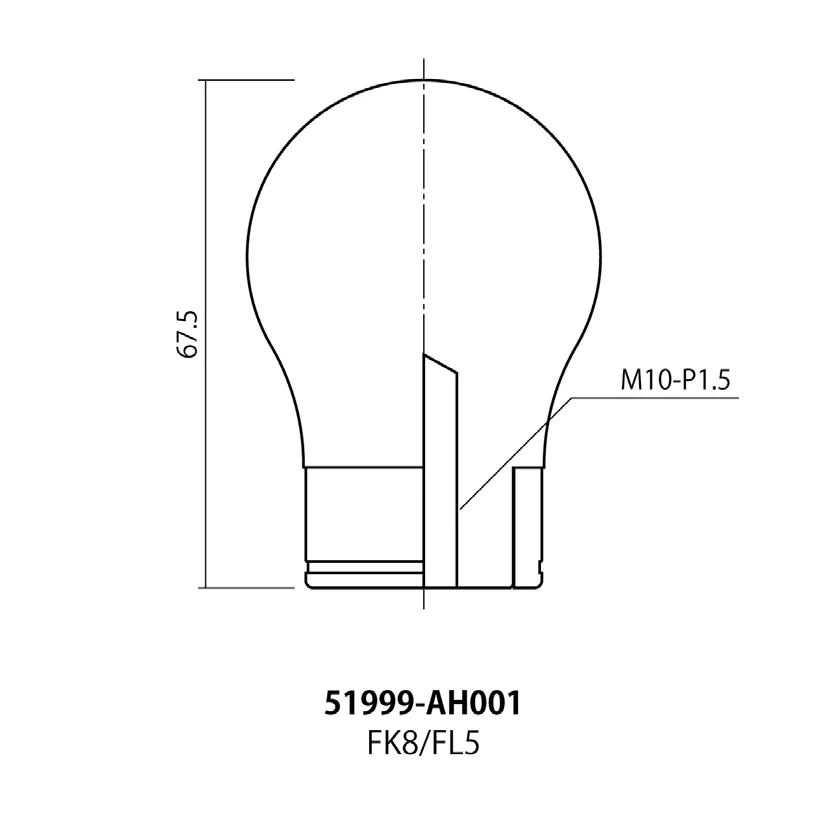 HKS Carbon Shift Knob with Collar Honda Civic Type R FK8 FL5 17-25 - Image 3