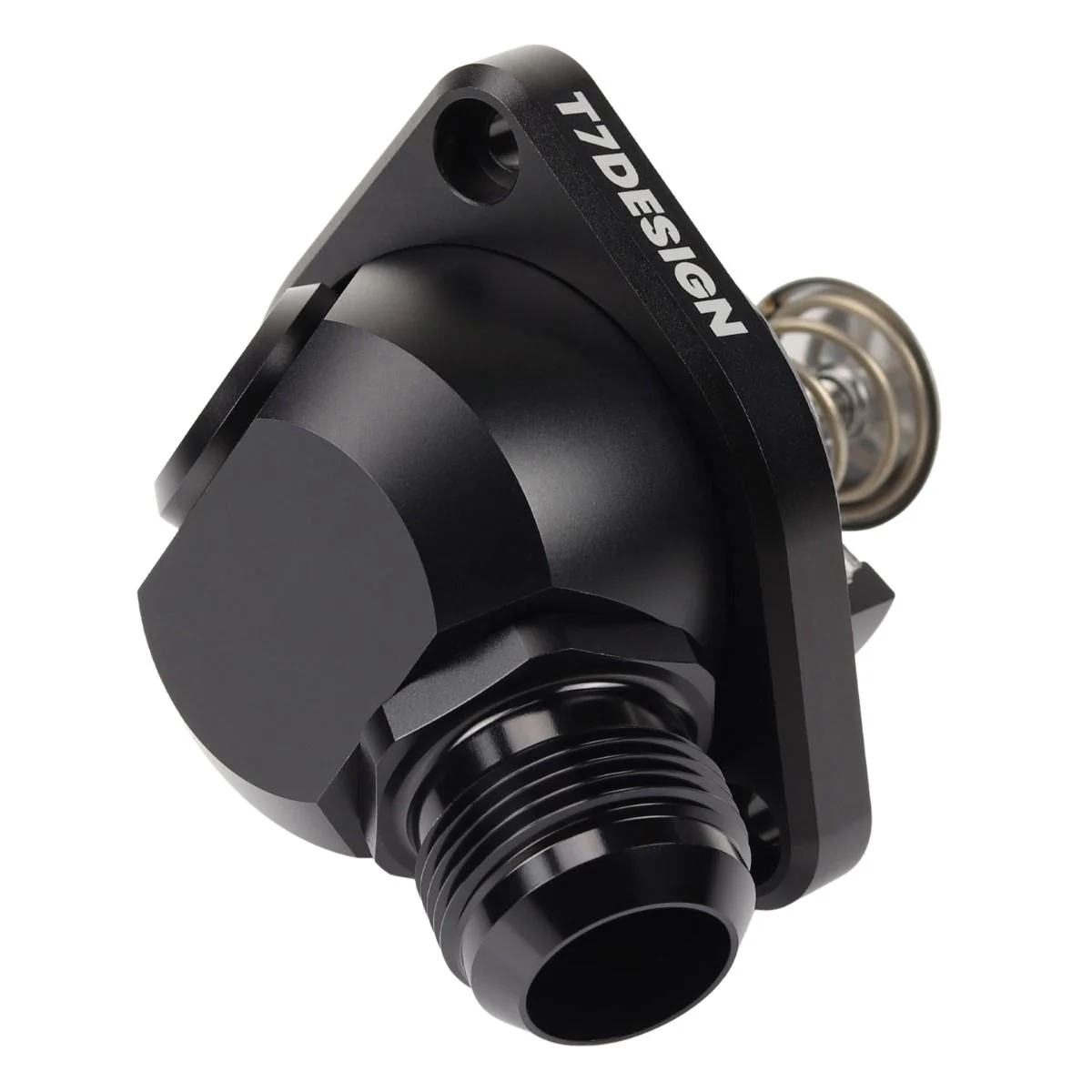 T7Design Swivel Neck Thermostat Housing Black Honda K-Series K20 - Image 3