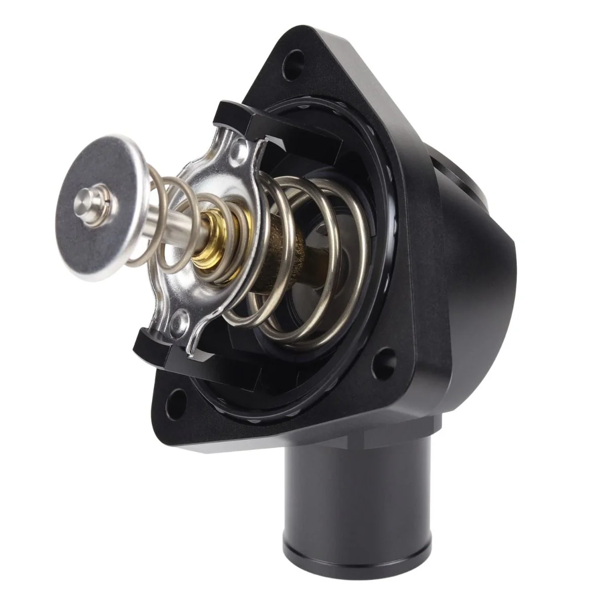 T7Design Swivel Neck Thermostat Housing Black Honda K-Series K20 - Image 5