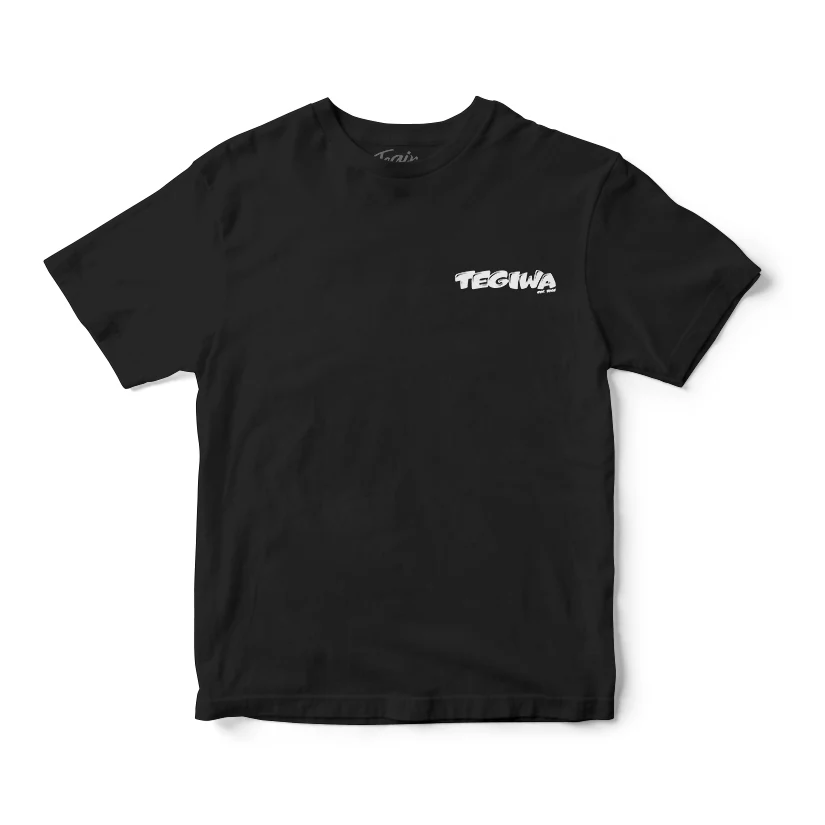 Tegiwa Stacked Logo T-Shirt Black - Image 3