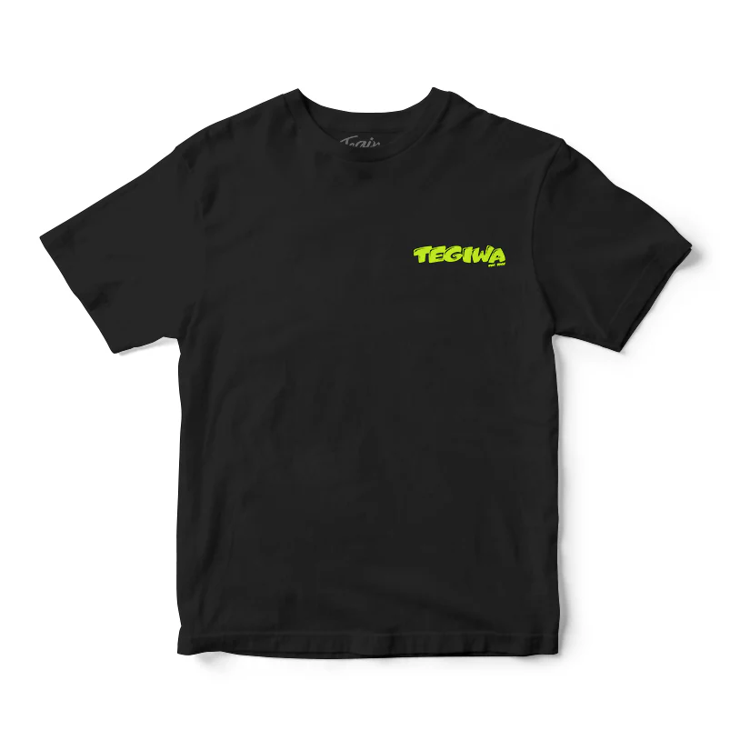 Tegiwa Stacked Logo T-Shirt Black - Image 4