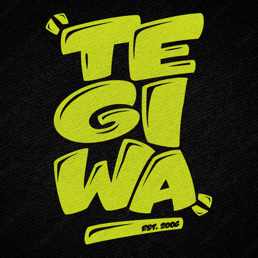 Tegiwa Stacked Logo T-Shirt Black - Image 6